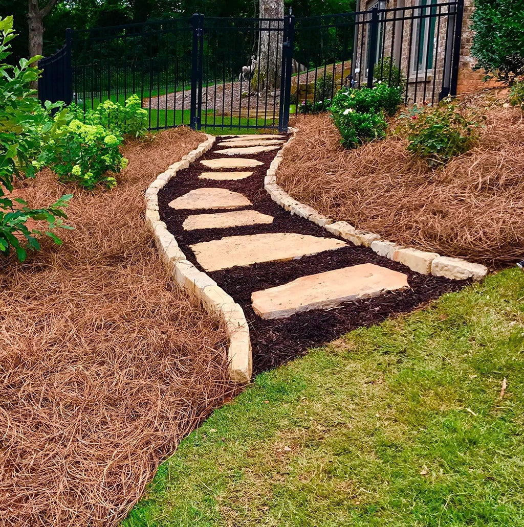 usa pine straw - pine needle mulch - premium long needle - covers 3200 sqft (1)