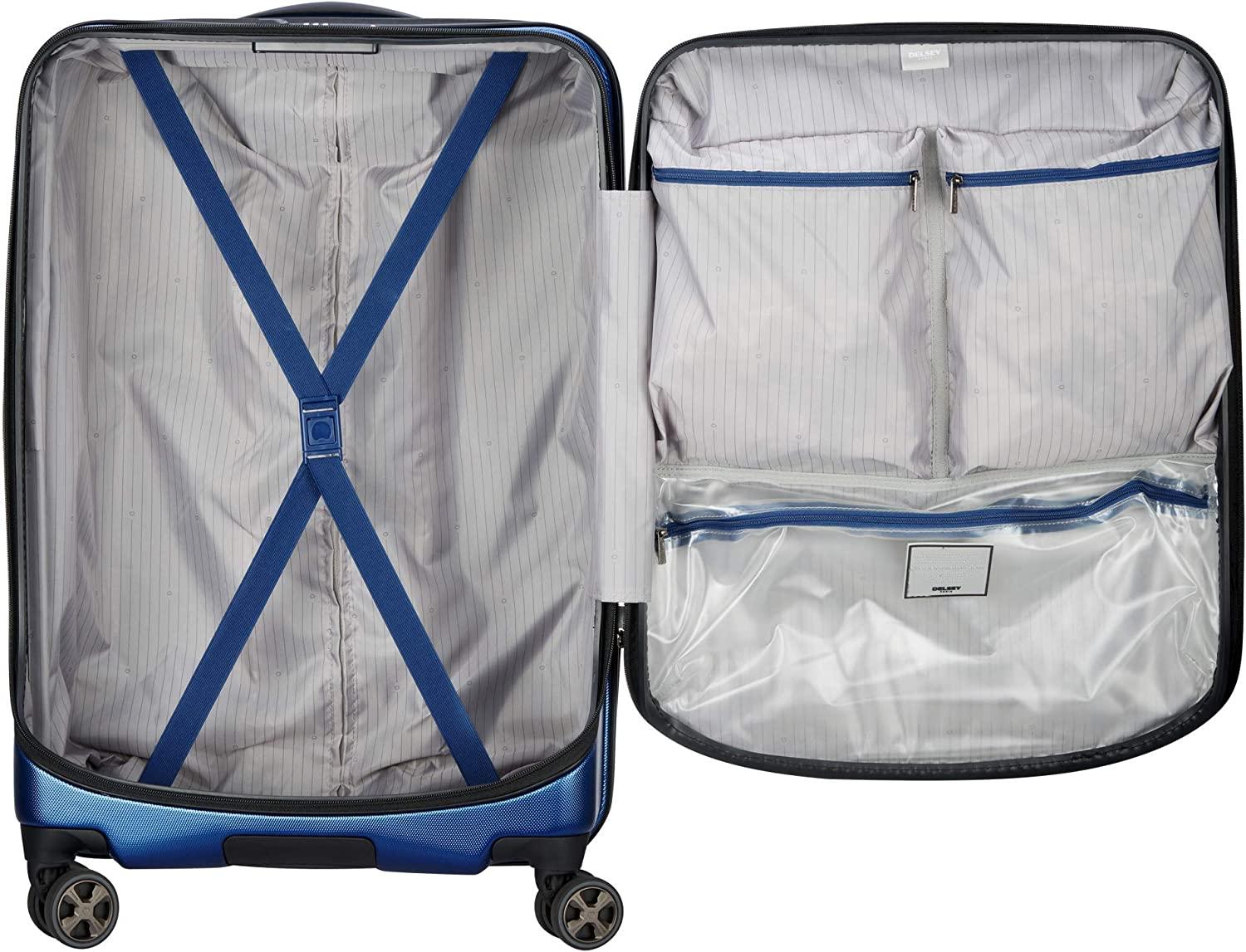 40207982002 Cruise Lite Hardside 2.0 Expandable Luggage, Spinner Wheels, Blue, Checked-Medium 25 Inch