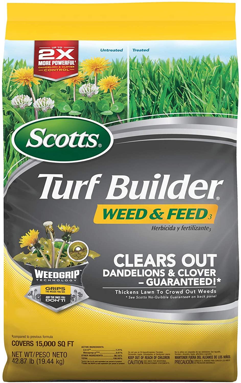 scotts turf builder weed and feed (not sold in pinellas county, fl) ,15,000 sq. ft.