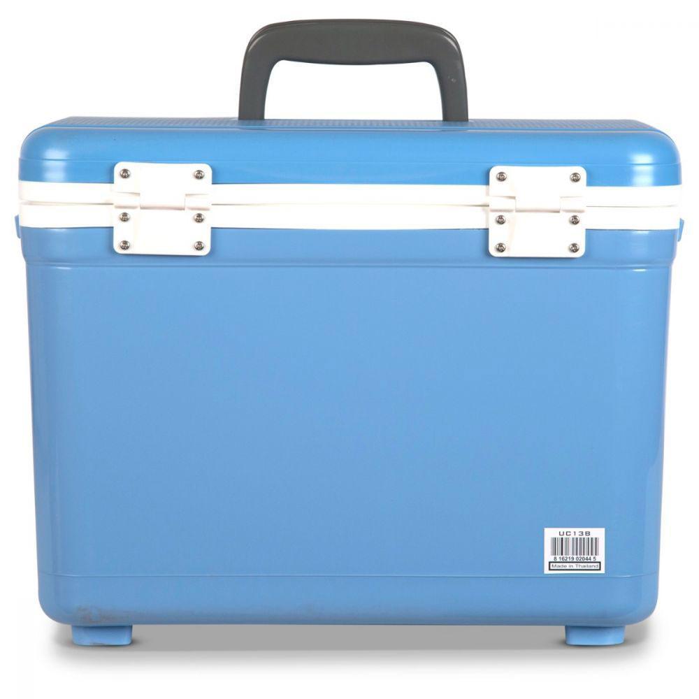 13 qt. Compact Durable Leak Proof Outdoor Cooler Dry Box, Blue (2-Pack)