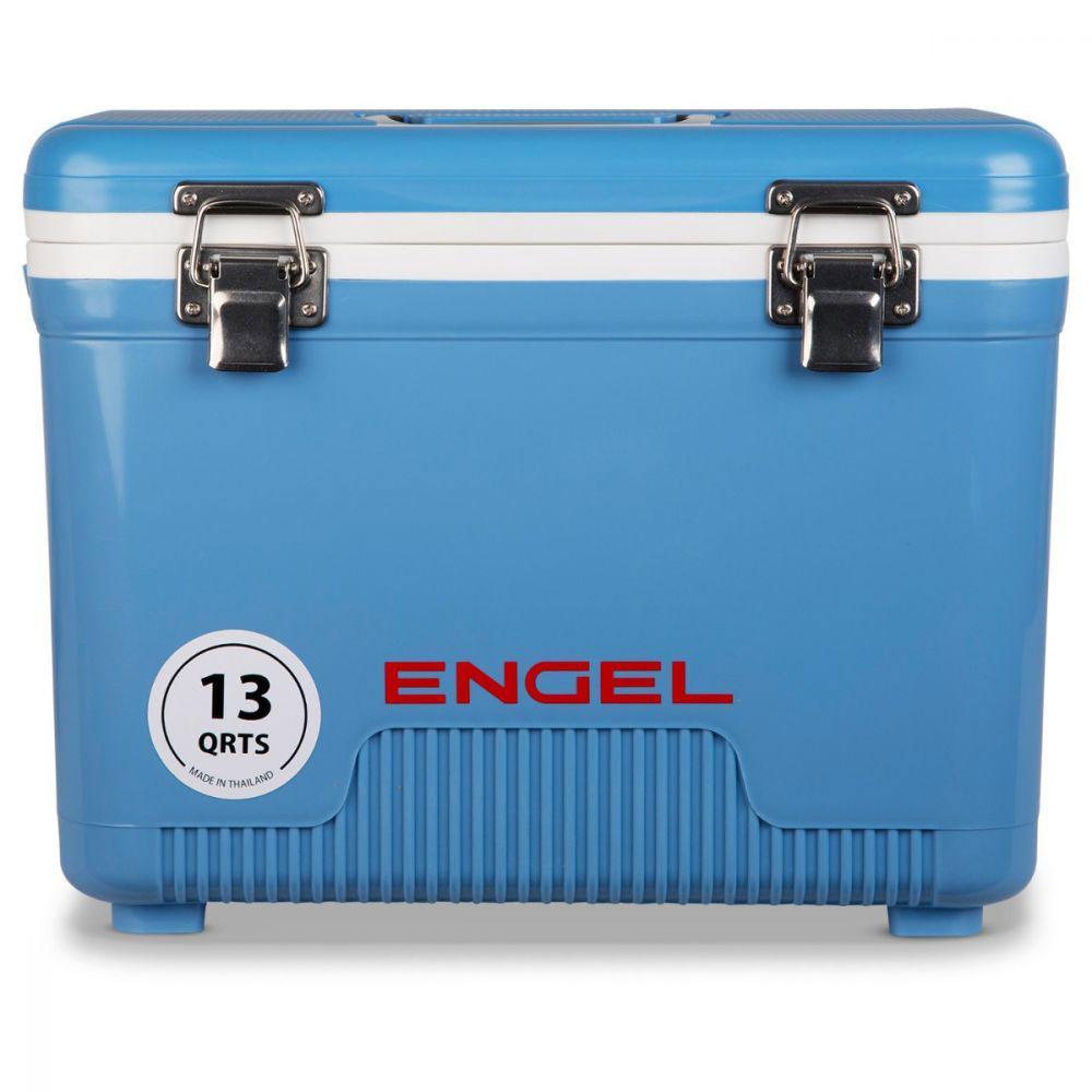 13 qt. Compact Durable Leak Proof Outdoor Cooler Dry Box, Blue (2-Pack)