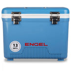 13 qt. Compact Durable Leak Proof Outdoor Cooler Dry Box, Blue (2-Pack)