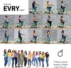 reezero EVRYjourney Women's 7-Speed Bicycle, Step-Through Touring Hybrid Bike, 26" Wheels, Steel Blue