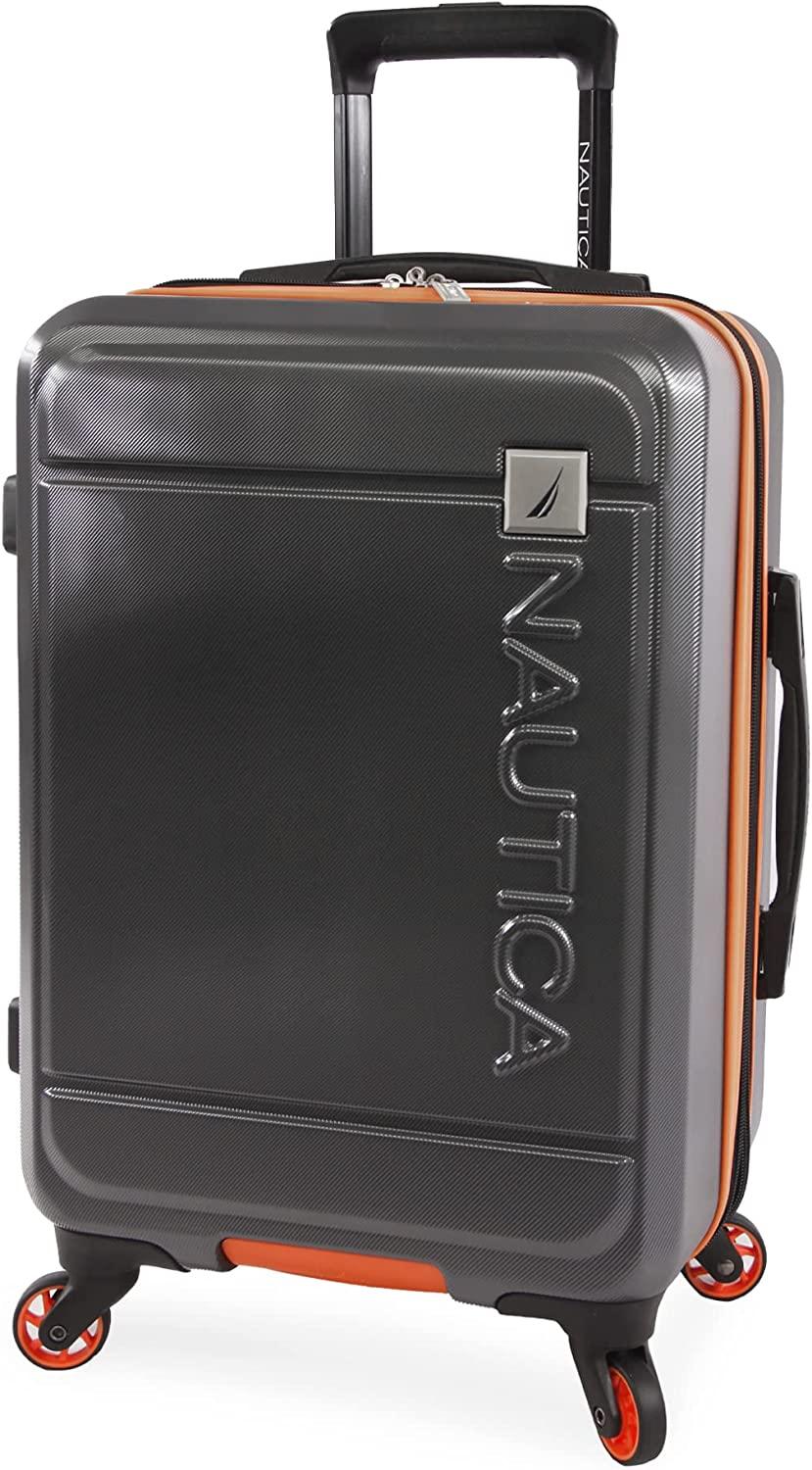 Roadie 3pc Hardside Luggage Set, Grey/Orange