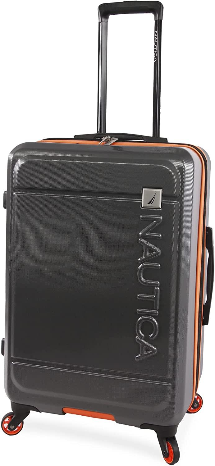 Roadie 3pc Hardside Luggage Set, Grey/Orange