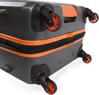 Roadie 3pc Hardside Luggage Set, Grey/Orange