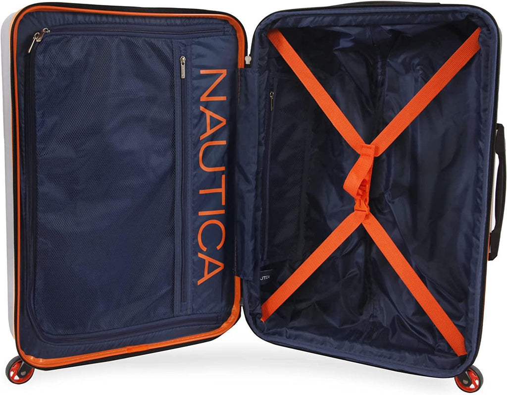 Roadie 3pc Hardside Luggage Set, Grey/Orange