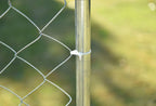 Kullavik Outdoor Dog Kennel Galvanized Chain Link Dog Cage,Heavy Duty Kennel for Training,Chicken Coop Hen House,UV Protected&amp;Waterproof Roof Black Cover