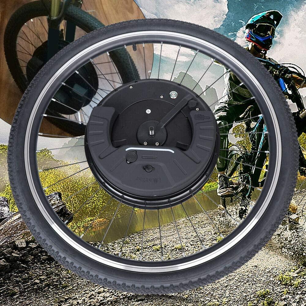 DYRABREST 26'' Bicycle Motor Conversion Kit, 36V 800W Front Wheel Electric Bicycle LCD Meter Motor Kit Conversion Cycling Front Wheel w/USB Charging Interface for Adult