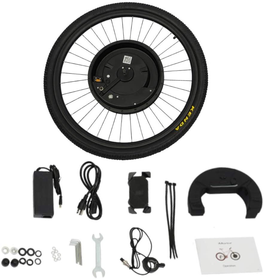DYRABREST 26'' Bicycle Motor Conversion Kit, 36V 800W Front Wheel Electric Bicycle LCD Meter Motor Kit Conversion Cycling Front Wheel w/USB Charging Interface for Adult