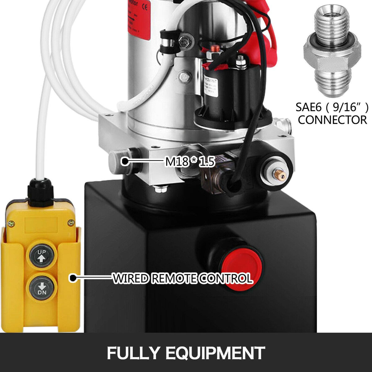 8 Quart Single Acting Hydraulic Pump Dump Trailer Unit Pack Repair 12V