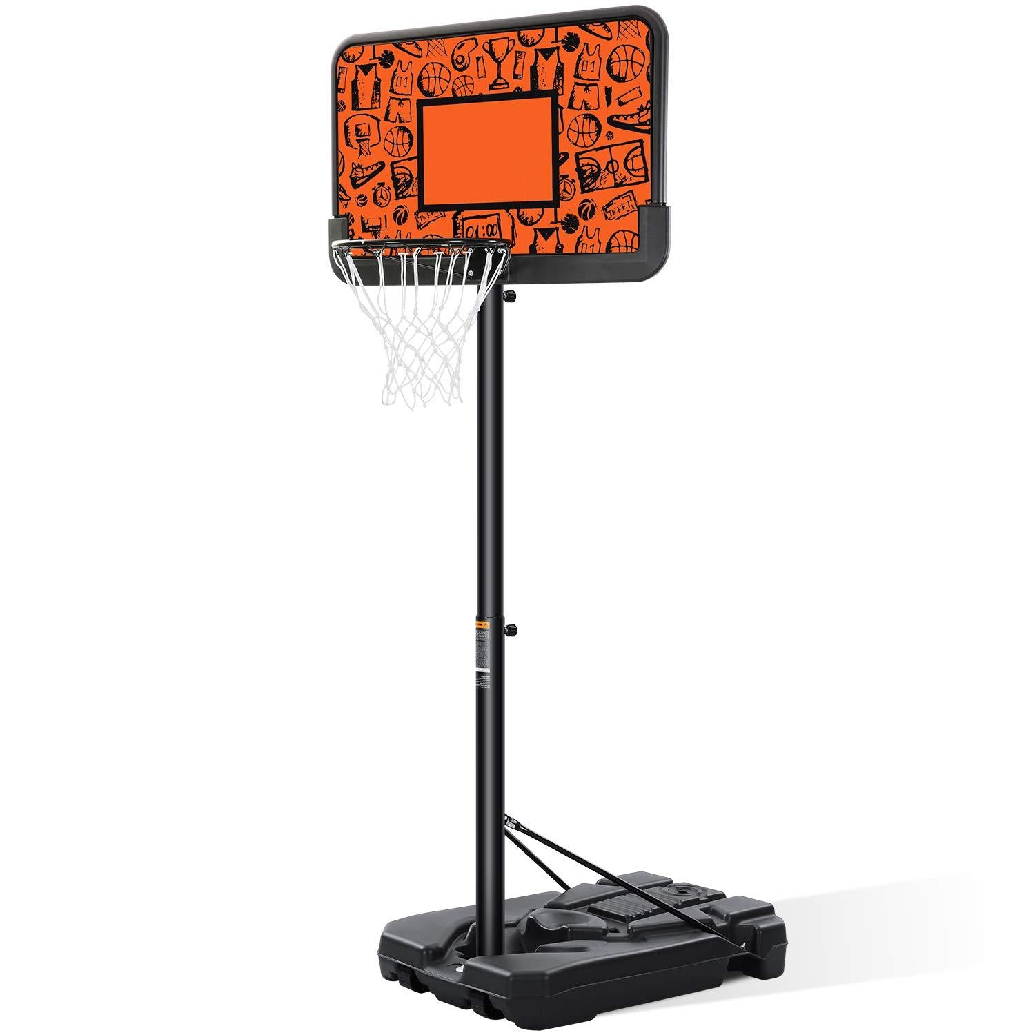 MaxKare Basketball Hoop Goal Portable Basketball System Set Stand Adjustable Height Poolside Outdoor Indoor for Kid Adult W LarBackboard