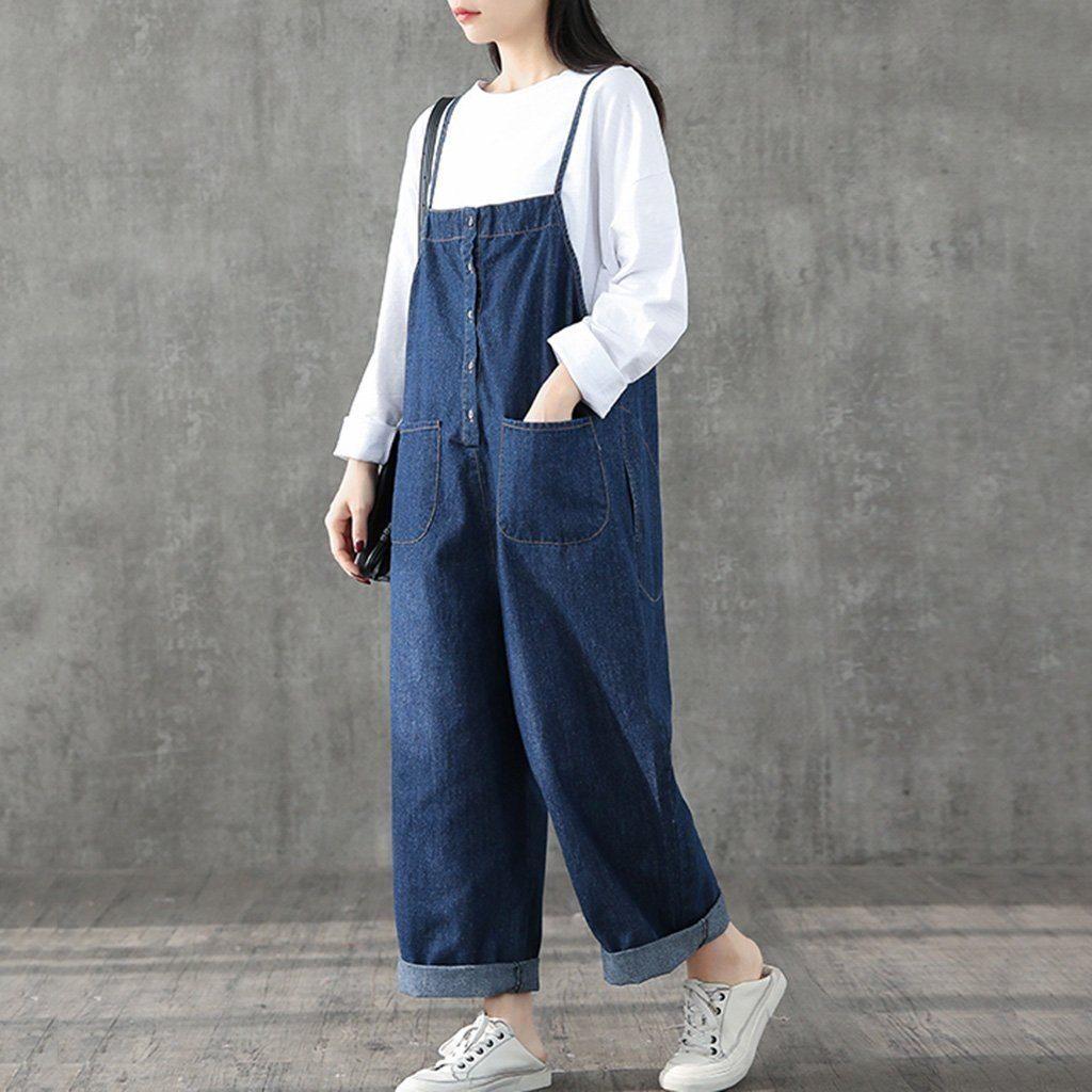 Strap Straight Casual Women Jumpsuit