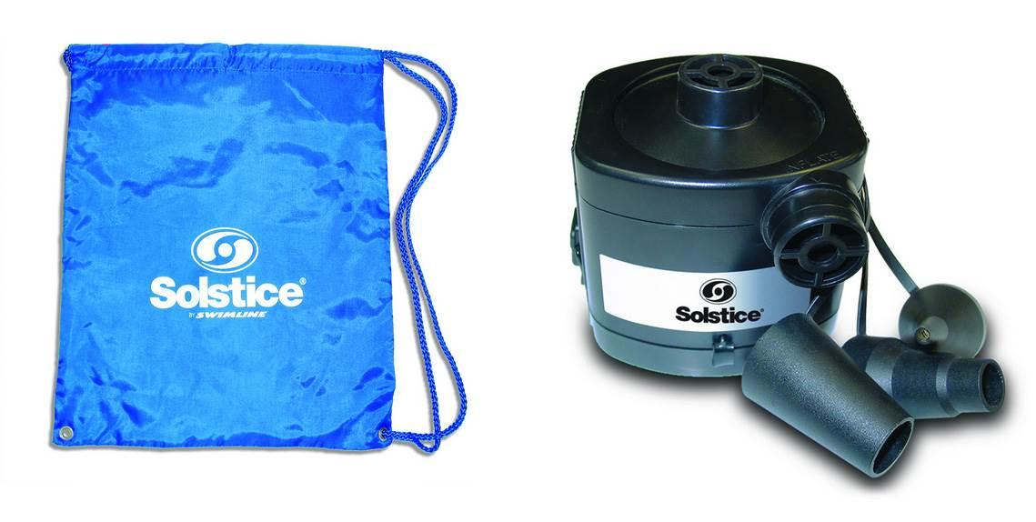 Swimline 2-Pack Swimline Solstice Inflatable 3-Person AquaSofa Rafts + Pump | 2 x 15135HR