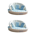 Swimline 2-Pack Swimline Solstice Inflatable 3-Person AquaSofa Rafts + Pump | 2 x 15135HR
