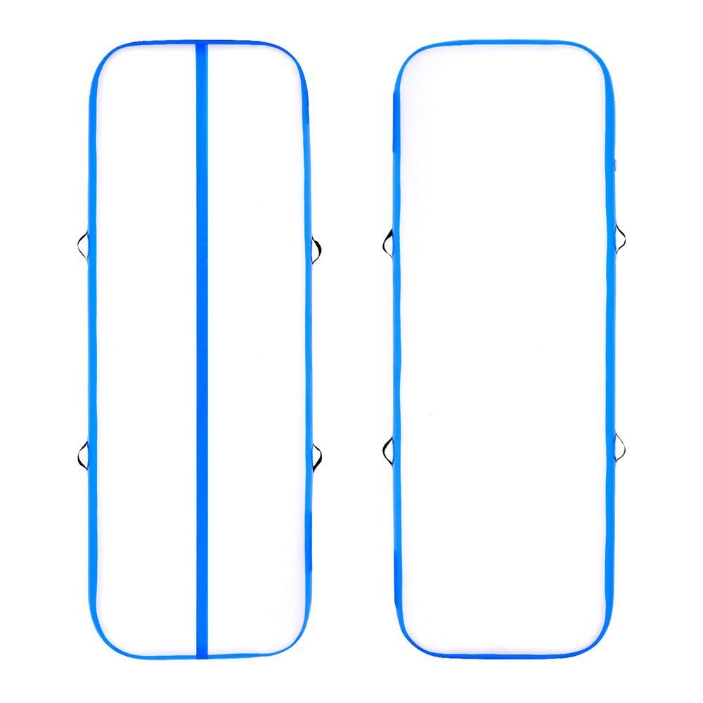 Air Track 10ft Inflatable Gymnastics Tumbling Mat 8 inches Thickness Airtrack Mats with Electric Air Pump for Home Use Gym/Training/Cheerleading/Yoga/Outdoo/Beach/Park Blue