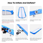 Air Track 10ft Inflatable Gymnastics Tumbling Mat 8 inches Thickness Airtrack Mats with Electric Air Pump for Home Use Gym/Training/Cheerleading/Yoga/Outdoo/Beach/Park Blue