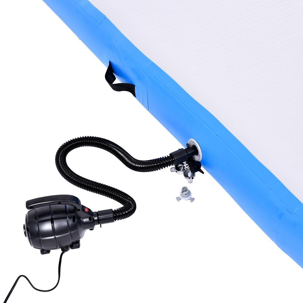Air Track 10ft Inflatable Gymnastics Tumbling Mat 8 inches Thickness Airtrack Mats with Electric Air Pump for Home Use Gym/Training/Cheerleading/Yoga/Outdoo/Beach/Park Blue