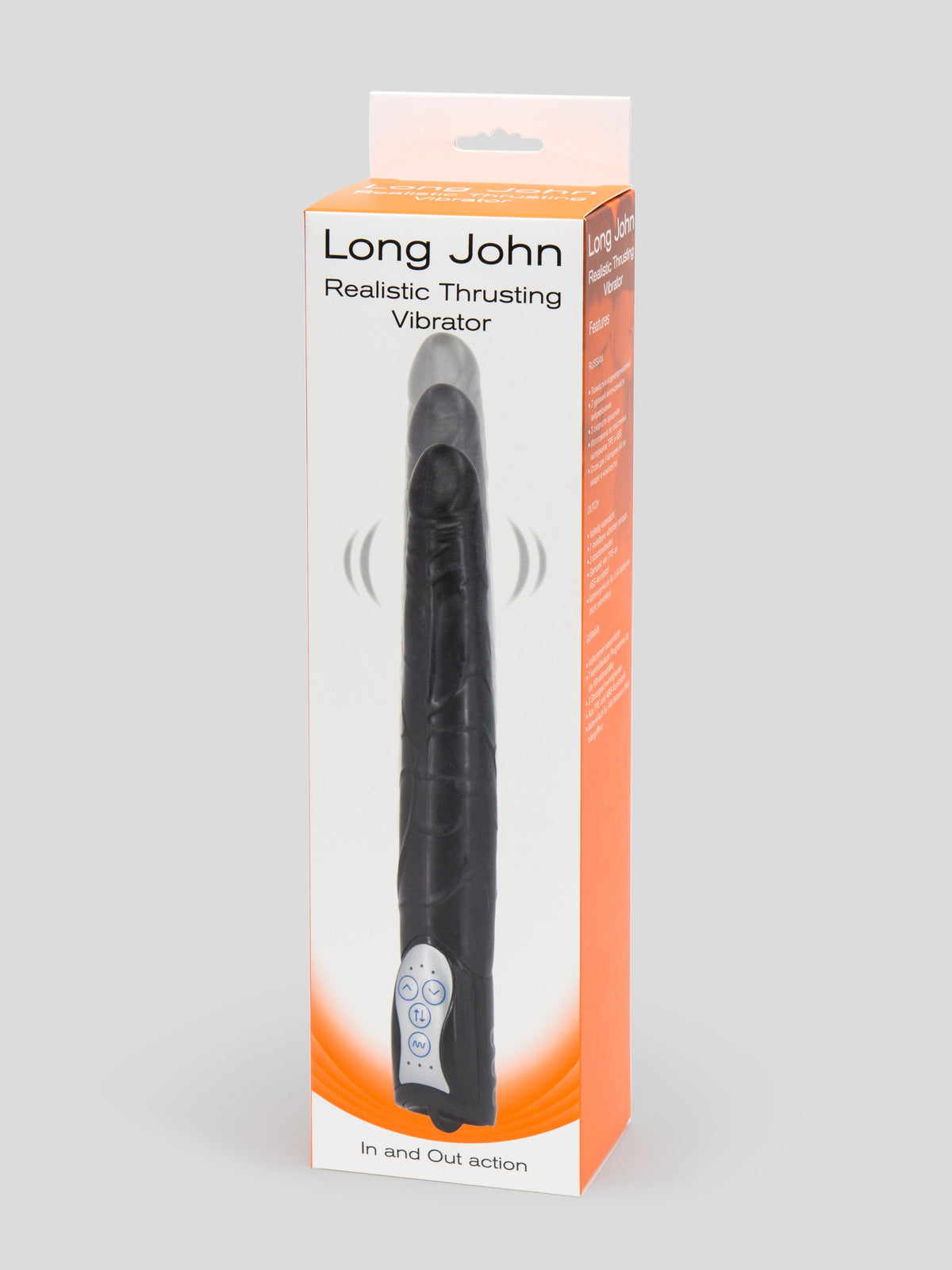 Powerful 10 Function Thrusting Vibrator 7.5 Inch, Black