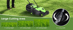 Lawn Mower, 13 Inch 2-in-1 Electric Lawn Mower with Grass Collection Bag, Folding Handle, Adjustable Cutting Height, Corded Push Lawn Mowers for Garden Yard, 12 Amp (Green)