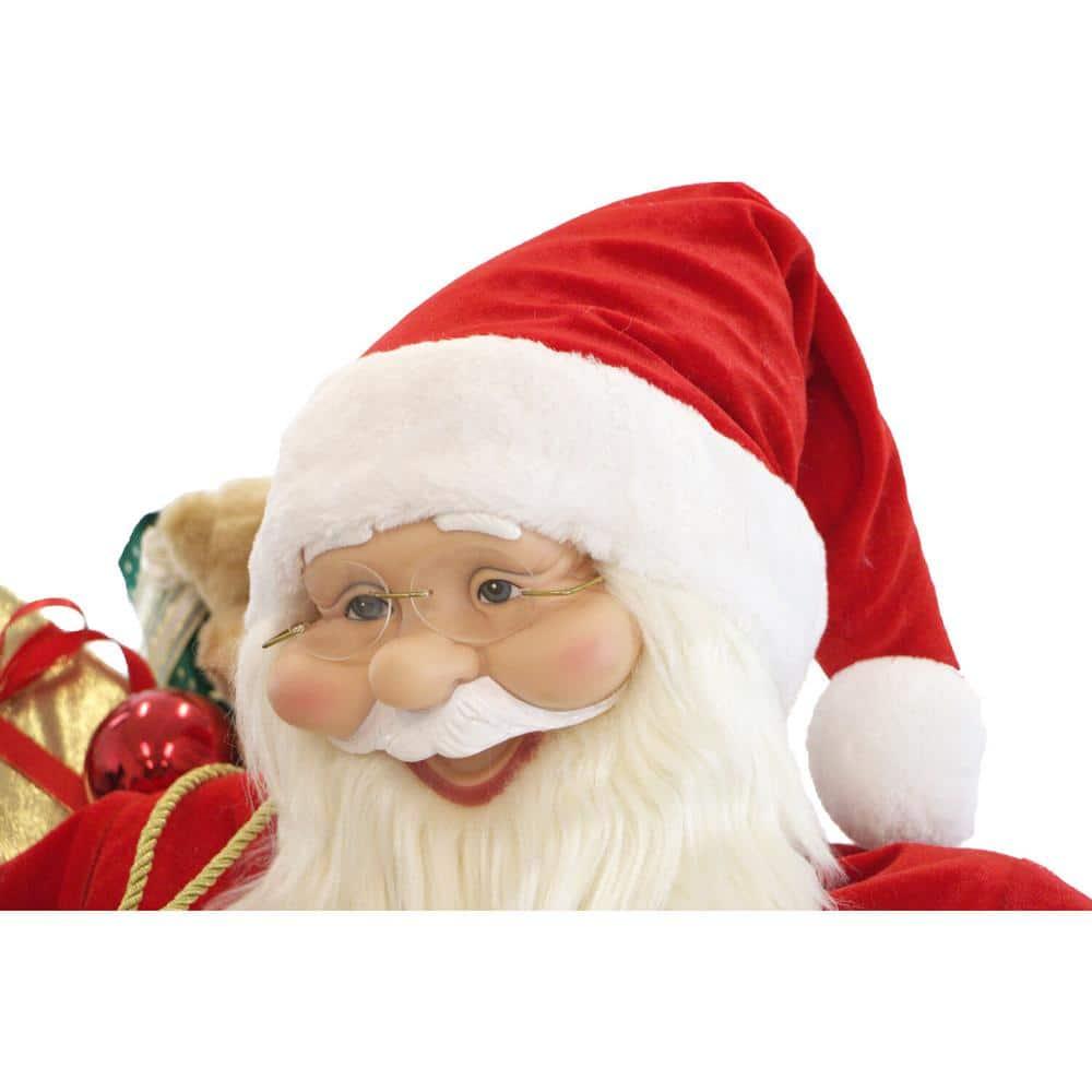 48 in. Christmas Santa Claus in Chimney with Music and Motion