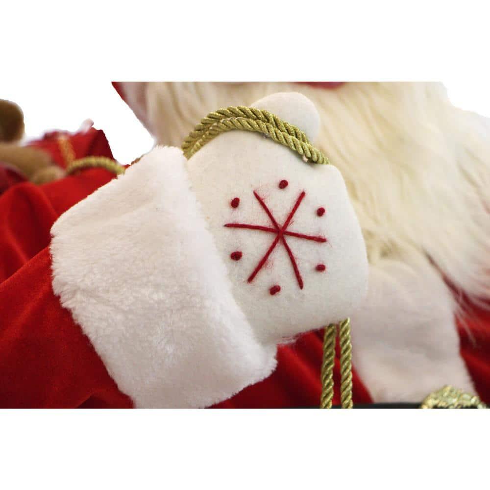 48 in. Christmas Santa Claus in Chimney with Music and Motion