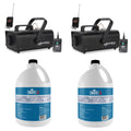 American DJ Medium Size Fog Machine (2) &amp; Chauvet 1 Gal Bottle FogJuice Fluid(2)