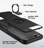 Luxury Leather PC Ring Holder Case for iPhone X XR XS Max