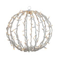 13 in. LED Lighted Christmas Hanging Ball Decoration - Warm White Lights