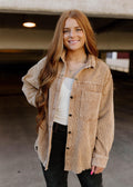 washed corduroy shacket