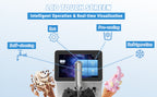 Commercial Ice Cream Maker Machine 1000W 2.7 to 4 Gal/H Single Flavor Soft Serve Ice Cream Machine Pre-cooling Auto Clean LCD Touch Screen Soft Serve Maker for Snack Bar Restaurants