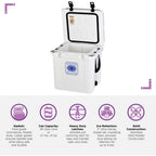 Elite Series 33 Qt. Rotational-Molded Customizable Cooler in White