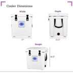 Elite Series 33 Qt. Rotational-Molded Customizable Cooler in White
