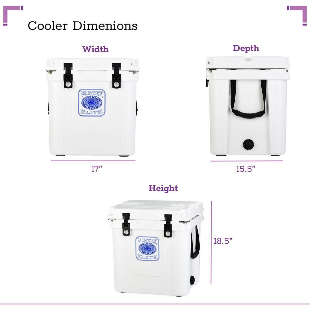 Elite Series 33 Qt. Rotational-Molded Customizable Cooler in White