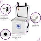 Elite Series 33 Qt. Rotational-Molded Customizable Cooler in White