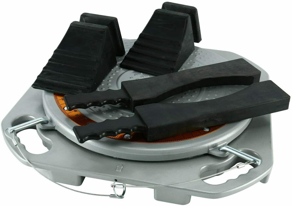 2 Wheel Durable Car Truck Front End Wheel Alignment Turntable Turn Plate Tool US