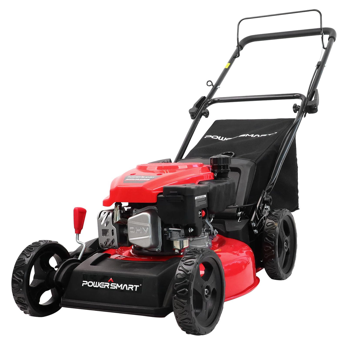 EasyCut 18-Inch 144cc Push Gas Lawn Mower, 3-in-1 Mulch/Bag/Side Discharge, Steel Deck, 6 Height Adjustment