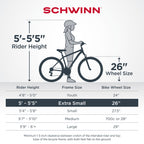 Schwinn Sidewinder Mountain Bike, 26-inch wheels, black