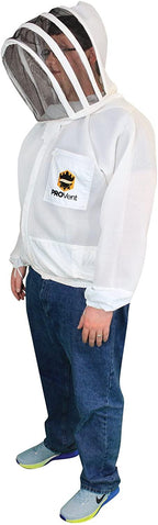 mann lake provent beekeeper jacket with self supporting veil, x-large