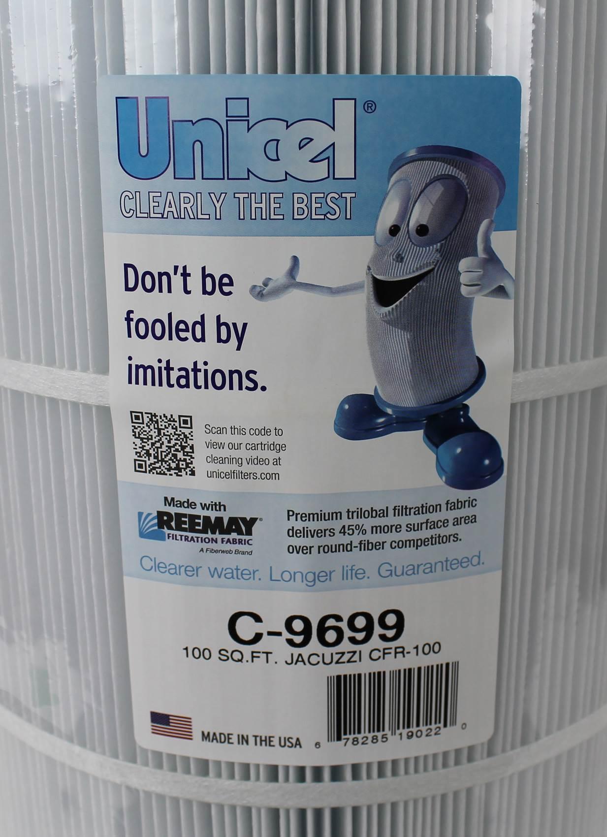 4) new unicel c-9699 pool spa replacement 100 sq ft filter cartridges fc-1490