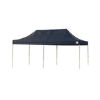10 ft. W x 20 ft. D Straight-Leg Pop-Up Canopy w/ Black Cover, Black Roller Bag, and 4-Position-Adjustable Steel Frame