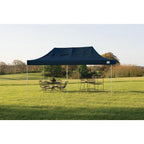 10 ft. W x 20 ft. D Straight-Leg Pop-Up Canopy w/ Black Cover, Black Roller Bag, and 4-Position-Adjustable Steel Frame