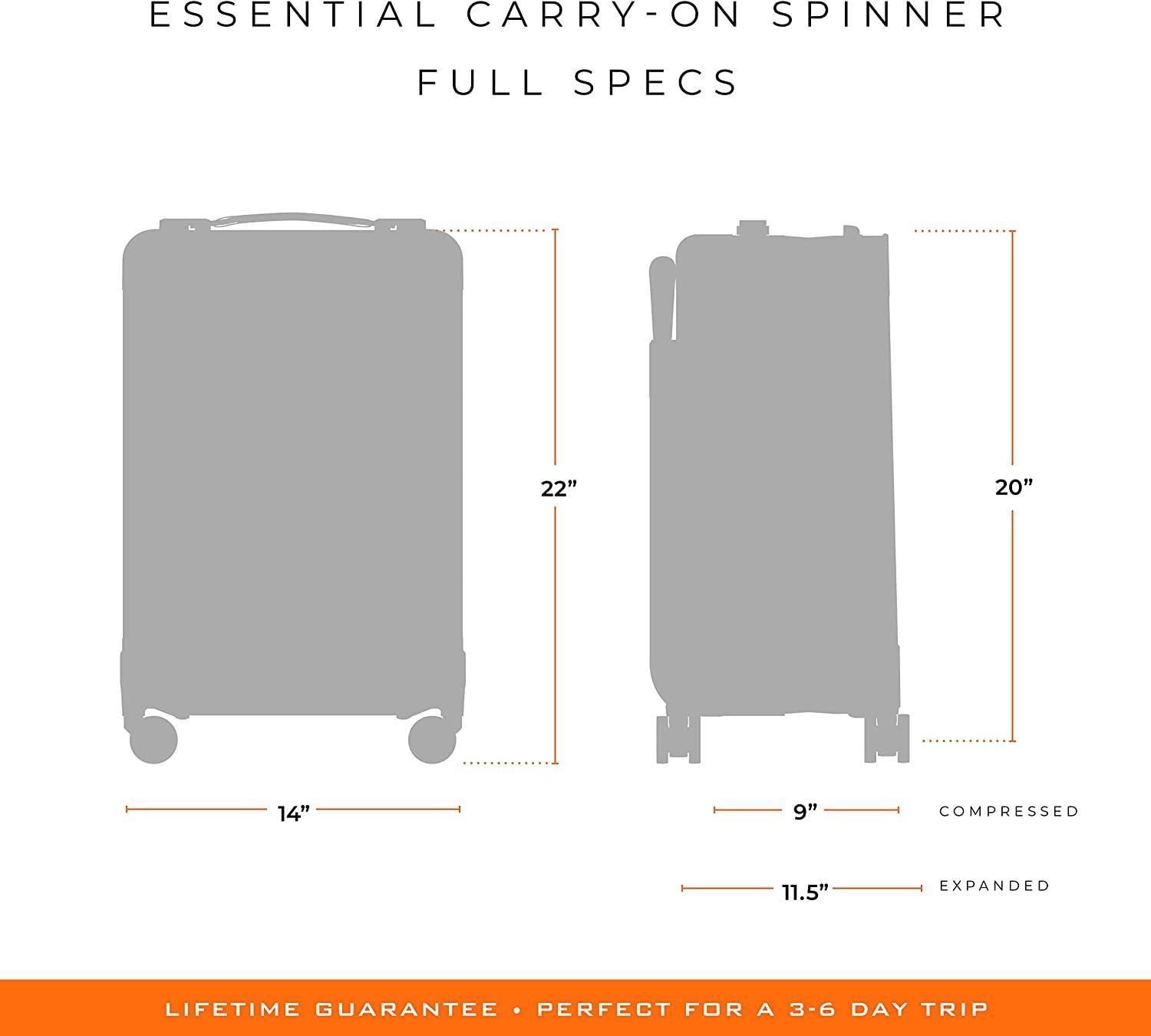 Baseline Spinners, Black, Essential Carry