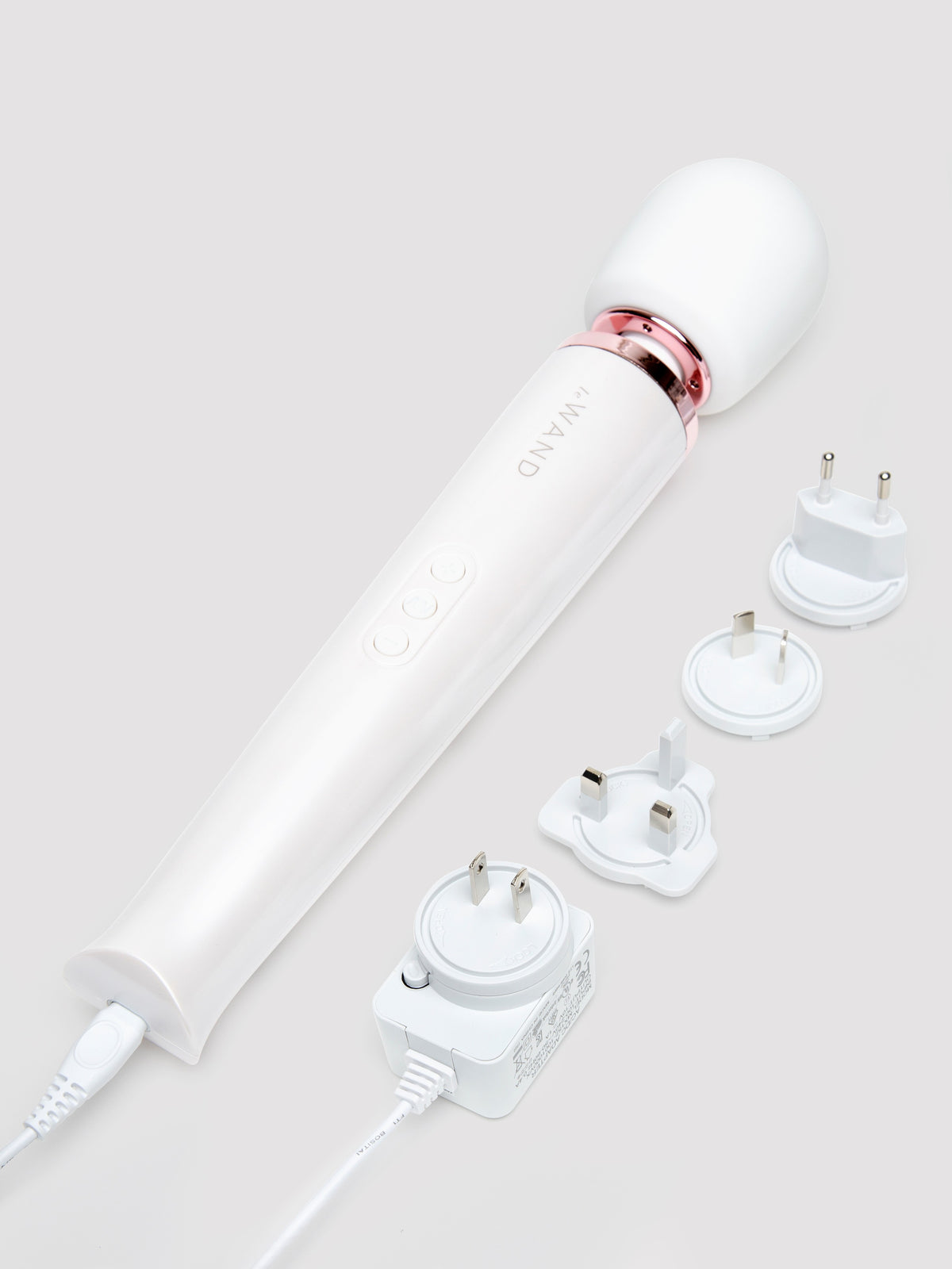 Le Wand Rechargeable Massage Wand Vibrator, White | White