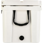 Elite 55 Qt. Rotational-Molded Customizable Cooler System with 2-Sets of Beach Wheels in White