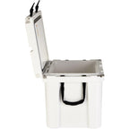 Elite 55 Qt. Rotational-Molded Customizable Cooler System with 2-Sets of Beach Wheels in White