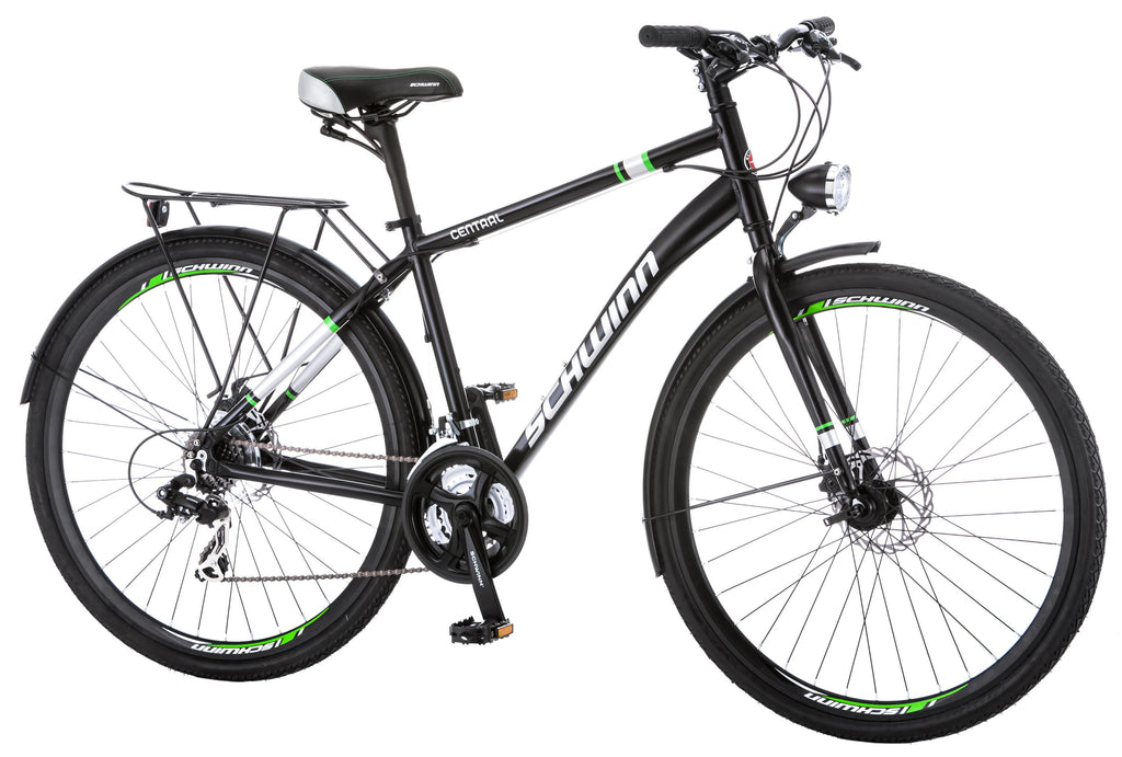 Schwinn Central Men's Commuter Bike, 700c wheels, 21 speeds, Black
