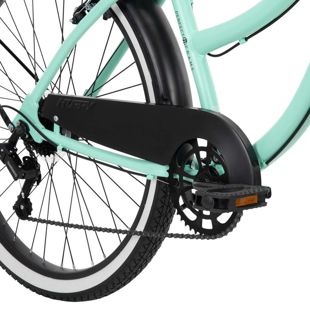 Huffy 26-inch Womens' Lockland 7-Speed Cruiser Bike, Sea Foam Green