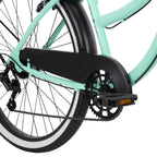 Huffy 26-inch Womens' Lockland 7-Speed Cruiser Bike, Sea Foam Green