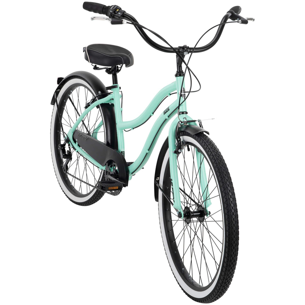 Huffy 26-inch Womens' Lockland 7-Speed Cruiser Bike, Sea Foam Green